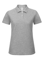B&C Poloshirt ID.001 aus Baumwolle für Damen, Light Blue XL, BCPWI11 – Heather Grey