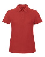 B&C Poloshirt ID.001 aus Baumwolle für Damen, Light Blue XL, BCPWI11 – Red