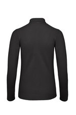 B&C Langarm Poloshirt aus Baumwolle für Damen, Black XS, BCPWI13 – Bild 4