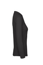 B&C Langarm Poloshirt aus Baumwolle für Damen, Black XS, BCPWI13 – Bild 5