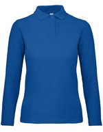 B&C Langarm Poloshirt aus Baumwolle für Damen, Black XS, BCPWI13 – Royal Blue