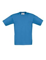 B&C T-Shirt Exact 150 Baumwolle für Kinder, White 1/2 (86/92), BCTK300 – Azure