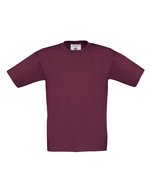 B&C T-Shirt Exact 150 Baumwolle für Kinder, White 1/2 (86/92), BCTK300 – Burgundy