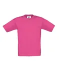 B&C T-Shirt Exact 150 Baumwolle für Kinder, White 7/8 (122/128), BCTK300 – Fuchsia