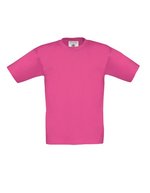 B&C T-Shirt Exact 150 Baumwolle für Kinder, White 1/2 (86/92), BCTK300 – Fuchsia