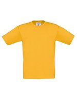 B&C T-Shirt Exact 150 Baumwolle für Kinder, White 1/2 (86/92), BCTK300 – Gold
