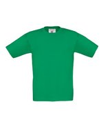 B&C T-Shirt Exact 150 Baumwolle für Kinder, White 1/2 (86/92), BCTK300 – Kelly Green