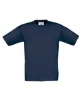 B&C T-Shirt Exact 150 Baumwolle für Kinder, White 7/8 (122/128), BCTK300 – Navy