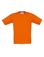 B&C T-Shirt Exact 150 Baumwolle für Kinder, White 1/2 (86/92), BCTK300 – Orange