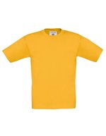 B&C T-Shirt Exact 190 aus Baumwolle für Kinder, White 3/4 (98/104), BCTK301 – Gold
