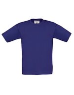 B&C T-Shirt Exact 190 aus Baumwolle für Kinder, White 3/4 (98/104), BCTK301 – Indigo