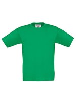 B&C T-Shirt Exact 190 aus Baumwolle für Kinder, White 3/4 (98/104), BCTK301 – Kelly Green