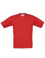 B&C T-Shirt Exact 190 aus Baumwolle für Kinder, White 3/4 (98/104), BCTK301 – Red