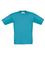 B&C T-Shirt Exact 190 aus Baumwolle für Kinder, White 3/4 (98/104), BCTK301 – Swimming Pool