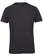 B&C Triblend T-Shirt mit Crewneck für Herren, Black M, BCTM055 – Heather Dark Grey