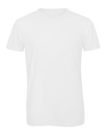 B&C Triblend T-Shirt mit Crewneck für Herren, Black M, BCTM055 – White