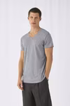B&C V-Ausschnitt Triblend T-Shirt Herren, Red S, BCTM057 – Bild 2