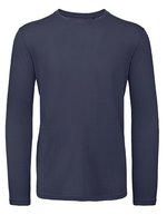 B&C Inspire Langarm-Shirt aus Bio-Baumwolle, White S, BCTM070 – Navy Blue
