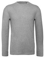 B&C Inspire Langarm-Shirt aus Bio-Baumwolle, White S, BCTM070 – Sport Grey (Heather)