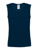 B&C Ärmelloses T-Shirt Vest Athletic Move, White M, BCTM200 – Navy