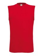 B&C Ärmelloses T-Shirt Exact Move Baumwolle, Black S, BCTM201 – Red