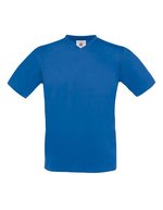 B&C T-Shirt Exact V-Neck aus Baumwolle, Black S, BCTU006 – Royal Blue