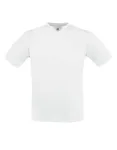 B&C T-Shirt Exact V-Neck aus Baumwolle, Black S, BCTU006 – White