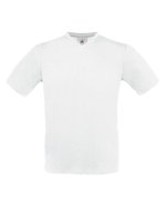 B&C T-Shirt Exact V-Neck aus Baumwolle, Black S, BCTU006 – White