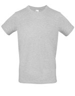 B&C Basic T-Shirt #E150 aus Baumwolle, White L, BCTU01T – Ash (Heather)