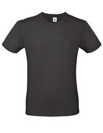 B&C Basic T-Shirt #E150 aus Baumwolle, White L, BCTU01T – Black Pure