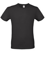 B&C Basic T-Shirt #E150 aus Baumwolle, White L, BCTU01T – Black