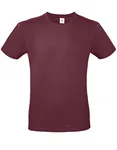 B&C Basic T-Shirt #E150 aus Baumwolle, Apricot XS, BCTU01T – Burgundy