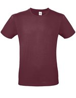 B&C Basic T-Shirt #E150 aus Baumwolle, White L, BCTU01T – Burgundy