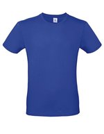 B&C Basic T-Shirt #E150 aus Baumwolle, White L, BCTU01T – Cobalt Blue