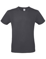 B&C Basic T-Shirt #E150 aus Baumwolle, White L, BCTU01T – Dark Grey (Solid)
