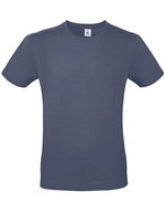 B&C Basic T-Shirt #E150 aus Baumwolle, White L, BCTU01T – Denim