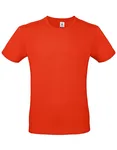 B&C Basic T-Shirt #E150 aus Baumwolle, Apricot XS, BCTU01T – Fire Red