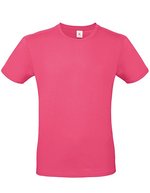 B&C Basic T-Shirt #E150 aus Baumwolle, White L, BCTU01T – Fuchsia