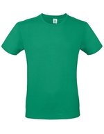 B&C Basic T-Shirt #E150 aus Baumwolle, White L, BCTU01T – Kelly Green