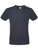 B&C Basic T-Shirt #E150 aus Baumwolle, White L, BCTU01T – Light Navy