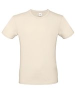 B&C Basic T-Shirt #E150 aus Baumwolle, White L, BCTU01T – Natural