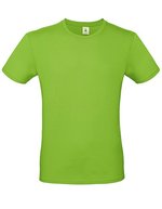 B&C Basic T-Shirt #E150 aus Baumwolle, White L, BCTU01T – Orchid Green