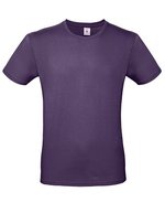 B&C Basic T-Shirt #E150 aus Baumwolle, White L, BCTU01T – Radiant Purple