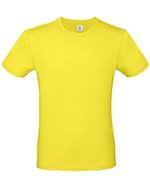 B&C Basic T-Shirt #E150 aus Baumwolle, White L, BCTU01T – Solar Yellow