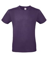 B&C Basic T-Shirt #E150 aus Baumwolle, White L, BCTU01T – Urban Purple