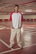B&C Baseball-T-Shirt mit Raglanärmeln, White/Red M, BCTU020 – Bild 1