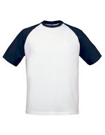 B&C Baseball-T-Shirt mit Raglanärmeln, White/Red M, BCTU020 – Bild 2