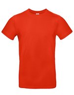 B&C Nachhaltiges Baumwoll-T-Shirt #E190 Rundhals, Apricot XS, BCTU03T – Fire Red