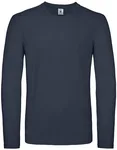 B&C Langarm-T-Shirt aus 100% Baumwolle, Bear Brown S, BCTU05T – Navy