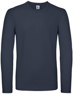 B&C Langarm-T-Shirt aus 100% Baumwolle, Bear Brown S, BCTU05T – Navy